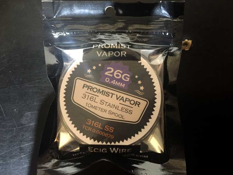 Rebuildable�p�i PROMIST VAPOR (�v���~�X�g�x�C�p�[) Stainless Wire 24G�A26G ���x�Ǘ��̃X�e�����X��