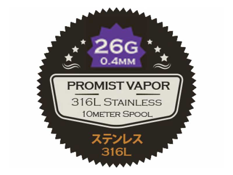 Rebuildable�p�i PROMIST VAPOR (�v���~�X�g�x�C�p�[) Stainless Wire 24G�A26G ���x�Ǘ��̃X�e�����X��