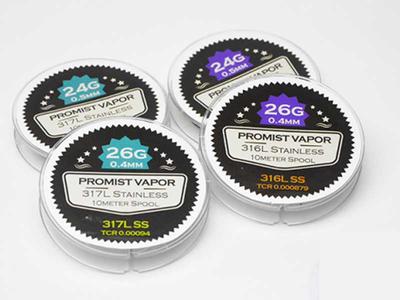 Rebuildable�p�i PROMIST VAPOR (�v���~�X�g�x�C�p�[) Stainless Wire 24G�A26G ���x�Ǘ��̃X�e�����X��