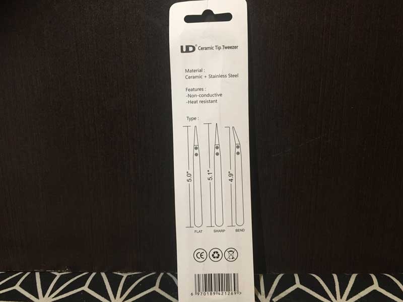 ���r���_�u���p�i / UD Ceramic Tip Tweeze�@�Z���~�b�N �c�E�B�[�U�[�A�s���Z�b�g��[Flat Type