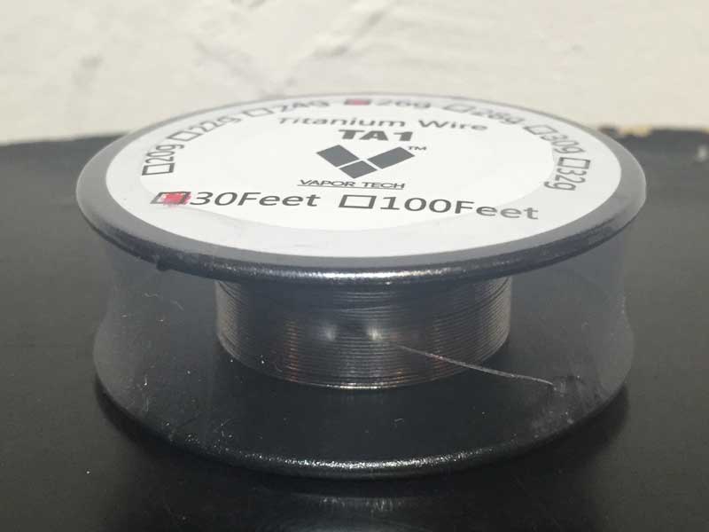リビルダブル用品、RBA Coil VAPOR TECH、titanium ベイパーテック、チタニウムワイヤー 28G
