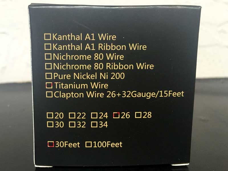 VAPOR TECH(�x�C�p�[�e�b�N)�@Titanium wire �`�^�j�E���� 26G�A28G