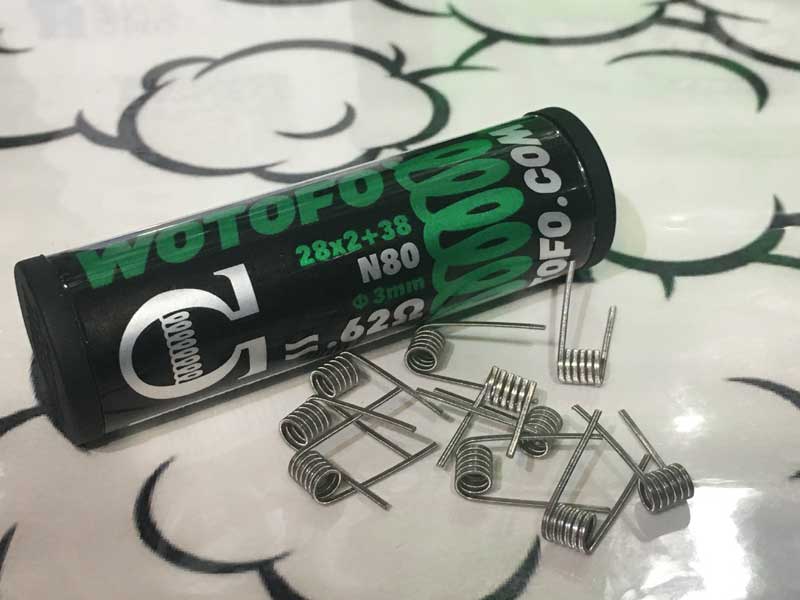 WOTOFO Fused Clapton Coil 0.28���A0.62�� 10�� set �E�H�g�t�H �t���[�Y�h�N���v�g���R�C���Z�b�g