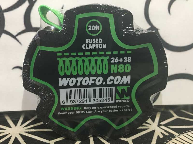 20ft Wotofo N80 Tri Core Fused Clapton Wire 26ga+38ga �E�H�g�t�H �t���[�Y�h�N���v�g�����C���[