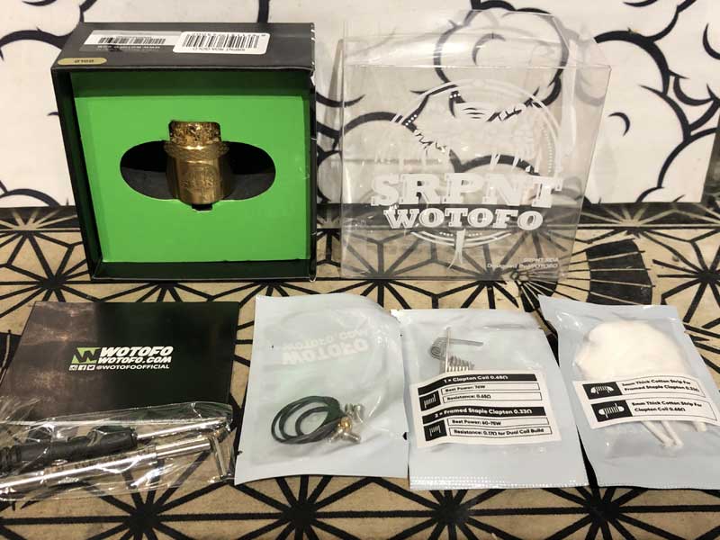 Wotofo SRPNT RDA Atomizer 24mm �E�H�g�t�H �T�[�y���g �h���b�p�[�@�V���O�����f���A���R�C���Ή�