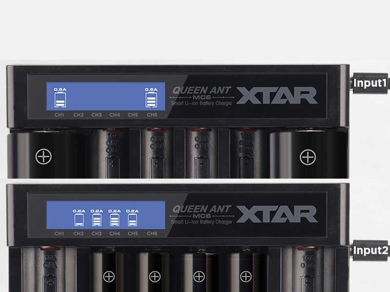 ���`�E���}���K���d�r �o�b�e���[�`���[�W���[ XTAR Queen&nbsp;Ant&nbsp;MC6&nbsp; 6�{�����ɏ[�d�o����[�d��