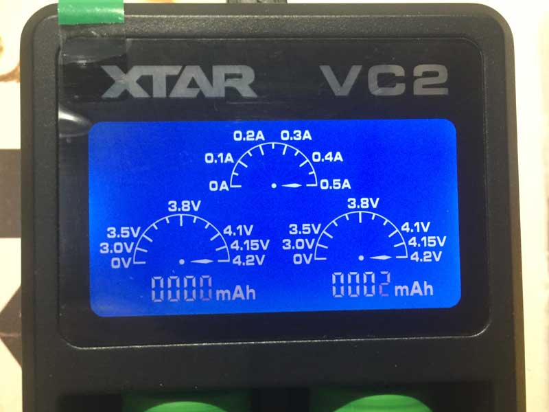 リチウムマンガン電池 デュアル バッテリーチャージャー XTAR VC2 