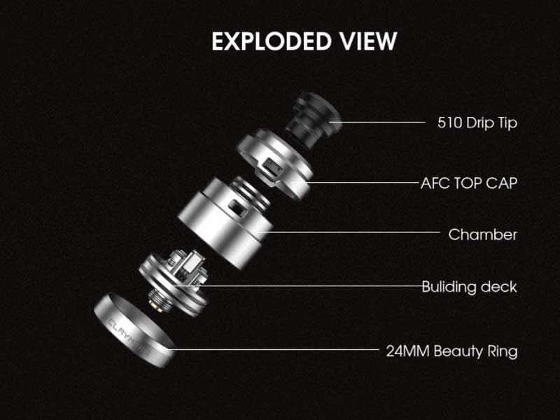 Yachtvape claymore 22mm rda & 24mm Beauty Ring ���b�g�׃C�v �N���C���A �r���[�e�B�[�����O