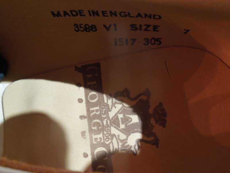 George Cox �W���[�W�R�b�N�X ���o�[�\�[�� 3588 White ���U�[ x ���\�[��