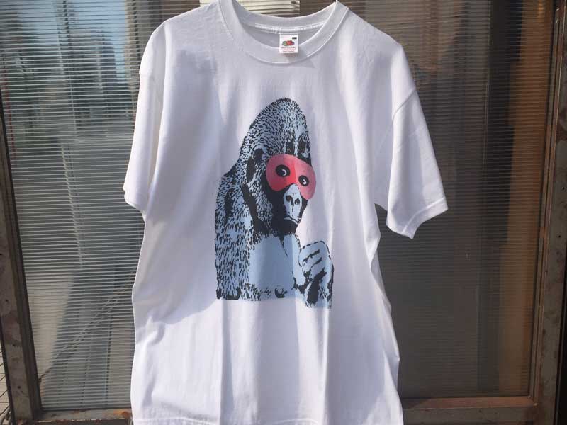 Banksy �o���N�V�[�@�X�e���V���A�[�g�@�O���t�B�e�B�[T�V���c from UK/ Masked Gorilla S/S Tee