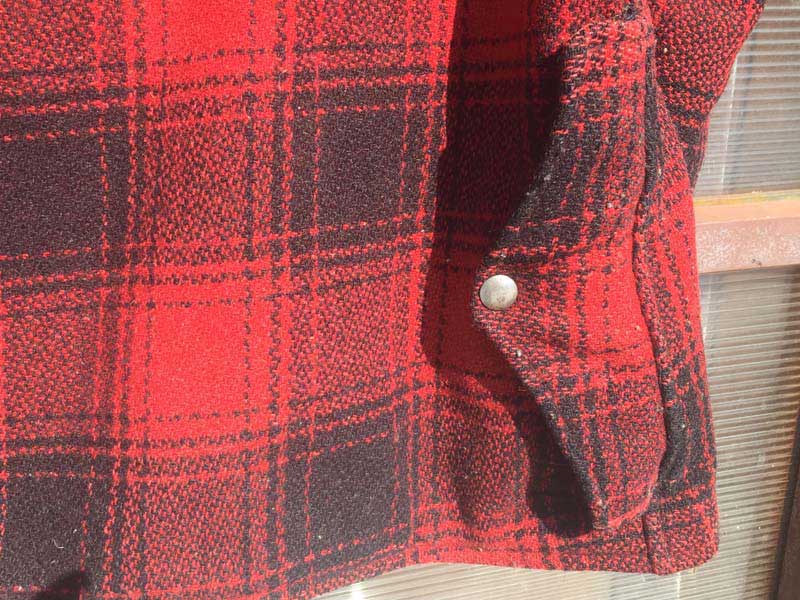 Vintage�AUsed�A1950�N�� PENNEY'S �Ԃ� �u���b�N�`�F�b�N �n���e�B���O �W���P�b�g