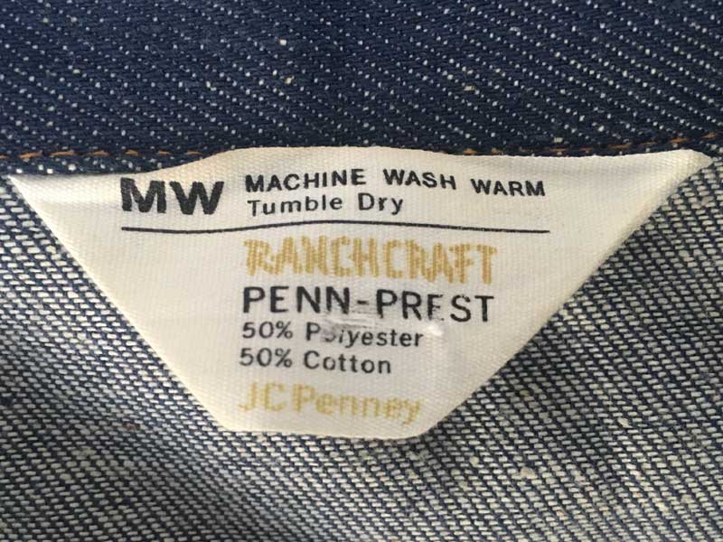 Vintage Deadstock J.C.Penney RANCHCRAFT 70�N�� JC�y�j�[ �����`�N���t�g �f�j�� JKT�AG�W����