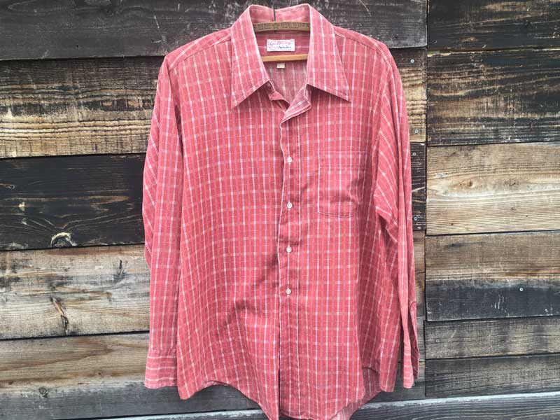 Vintage�AUsed Arrow Gateway Red Shirts�AUS�Ò� 70�N�� �A���[ �Q�[�g�E�F�C �R �`�F�b�N�V���c