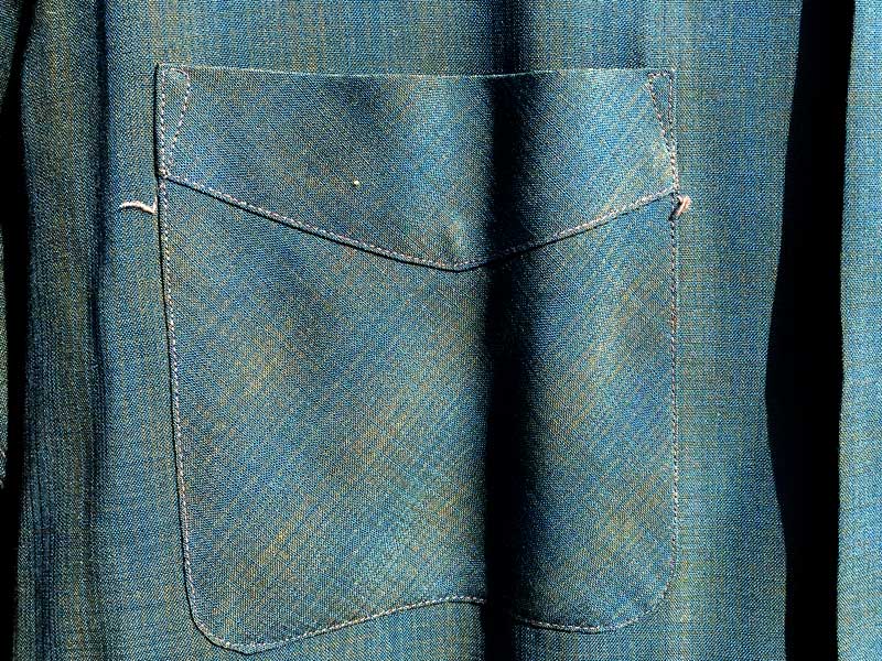 Vintage�AUsed Arrow Green check Rayon Shirts�AUS�Ò� 60�N�� �A���[ ���[�����V���c