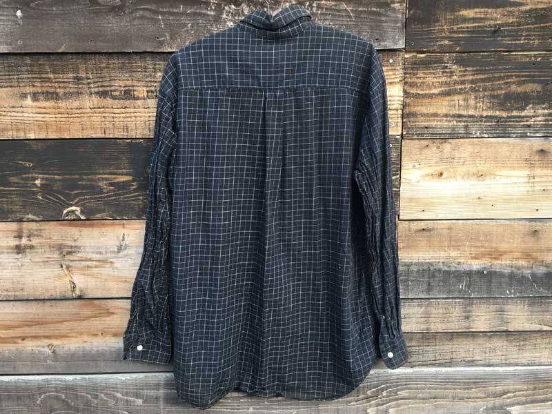 Used Banana Republic B.D. Check Shirts �AUS�Ò� �o�i�i���p�u���b�N �`�F�b�N���̃{�^���_�E���V���c
