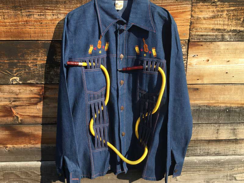 Vintage 1970's Deadstock Denim shirts 70�N��f�b�h�X�g�b�N �M�^�[�h�J�̃f�j���V���c