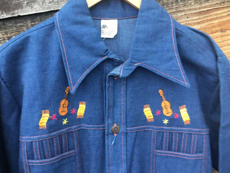 Vintage 1970's Deadstock Denim shirts 70�N��f�b�h�X�g�b�N �M�^�[�h�J�̃f�j���V���c