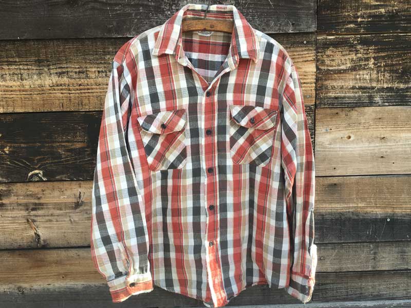 Vintage Used 1970's FIVE BROTHER Nel Shirts 1970�N�� �t�@�C�u�u���U�[ �l���V���c/L