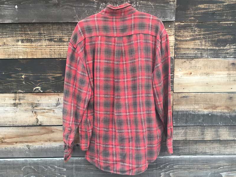 Used GAP Gradation check Nel Shirts �AUS�Ò� �M���b�v �Ԃ��O���f�[�V�����`�F�b�N�̃l���V���c