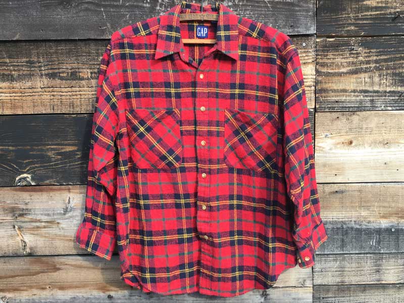 Used Gap. Check Nel Shirts �AUS�Ò� �M���b�v �`�F�b�N���̃l���V���c
