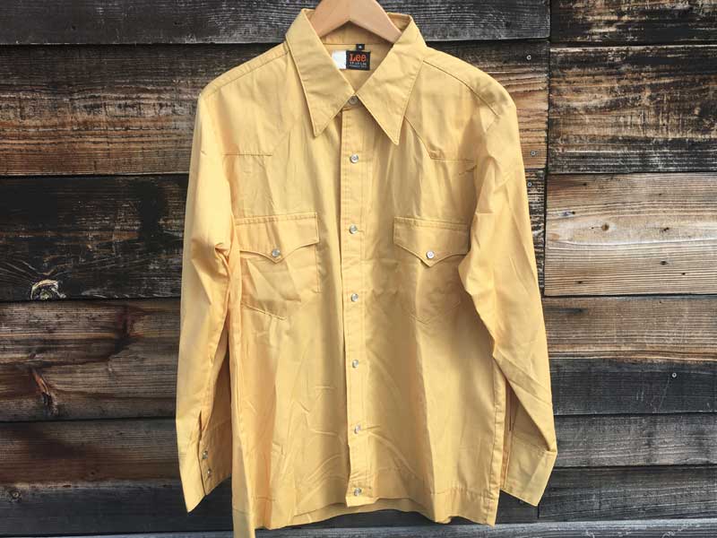Vintage Used Lee Western Shirts �AUS�Ò� 60�N�� 70�N�� �r���e�[�W ���[ �E�G�X�^���V���c Yellow