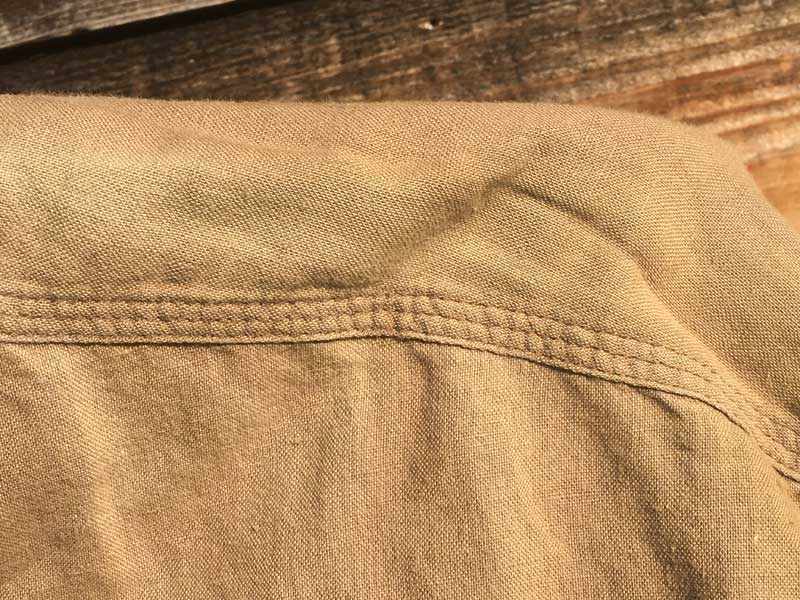 Used Linen Hemp anchor blueL/S B.D.Shirts ���l���A�w���v�f�ނ̖��̃{�^���_�E���V���c