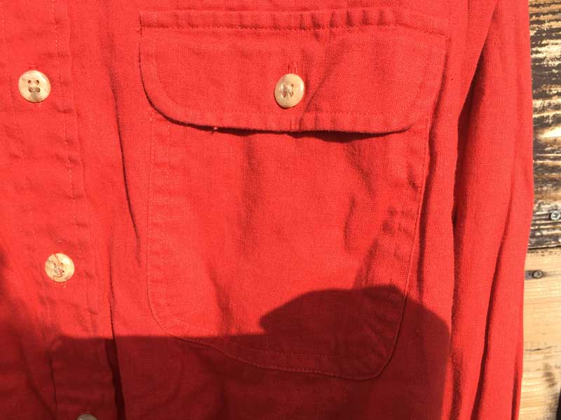 Used Linen Hemp cambridge L/S Shirts ���l���A�w���v�f�ނ̃P���u���b�W�̖��̃V���c