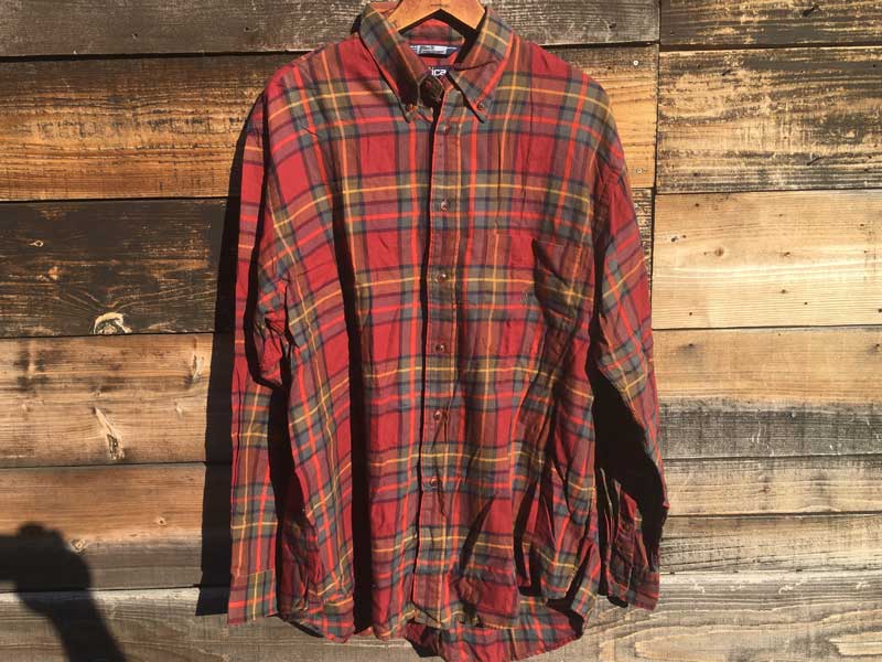 Used NAUTICA Button Down Check Shirts �AUS�Ò� �m�[�`�J �`�F�b�N���̃{�^���_�E���V���c