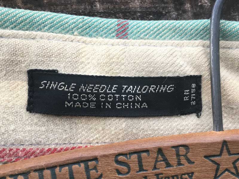 Used check Nel Shirts �AUS�Ò� �`�F�b�N���̃l���V���c�@Gray X Red X Green 