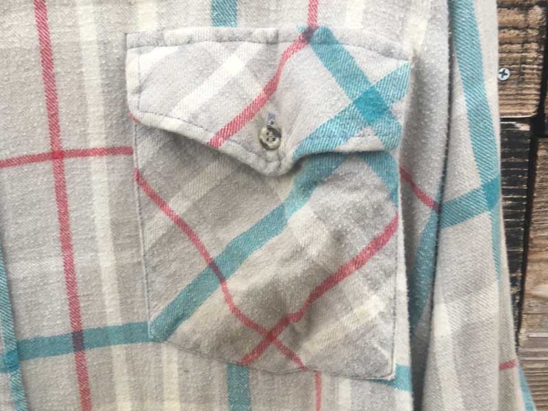Used check Nel Shirts �AUS�Ò� �`�F�b�N���̃l���V���c�@Gray X Red X Green 