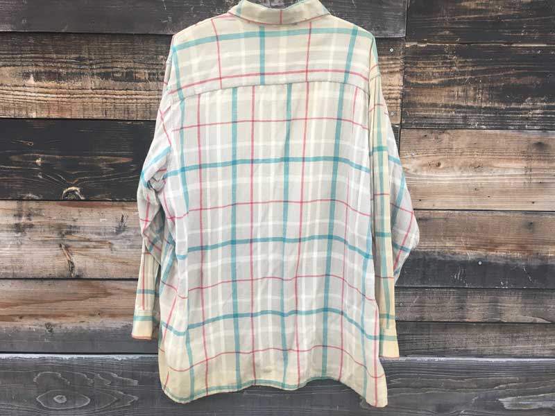 Used check Nel Shirts �AUS�Ò� �`�F�b�N���̃l���V���c�@Gray X Red X Green 