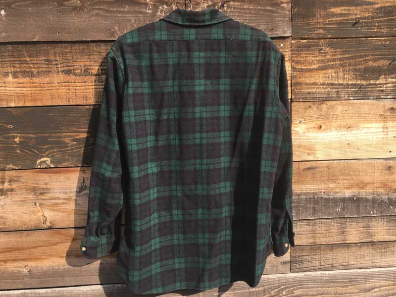 Vintage�AUsed Pendleton Green x Black check Wool Shirts�AUS�Ò� 70�N�� �y���h���g�� �E�[���V���c