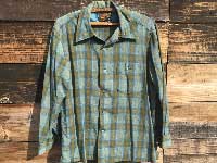 Vintage、Used Pendleton Light Green check Wool Shirts、US古着60年代 ペンドルトン ウールシャツ
