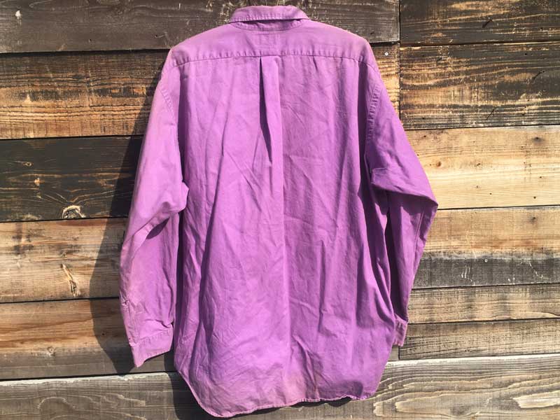 Used Polo Ralph Lauren B.D. Shirts Purple �AUS�Ò� �|�� �����t���[���� �{�^���_�E���V���c