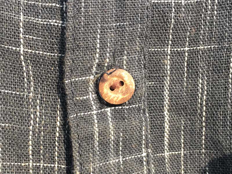 新品 タイ製 絣柄 薄手の生地のプルオーバーの長袖シャツ