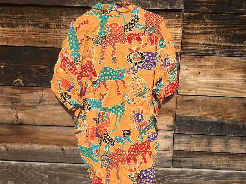 Vintage S/S African aloha shirts 抜染 アフリカ柄のアロハシャツ