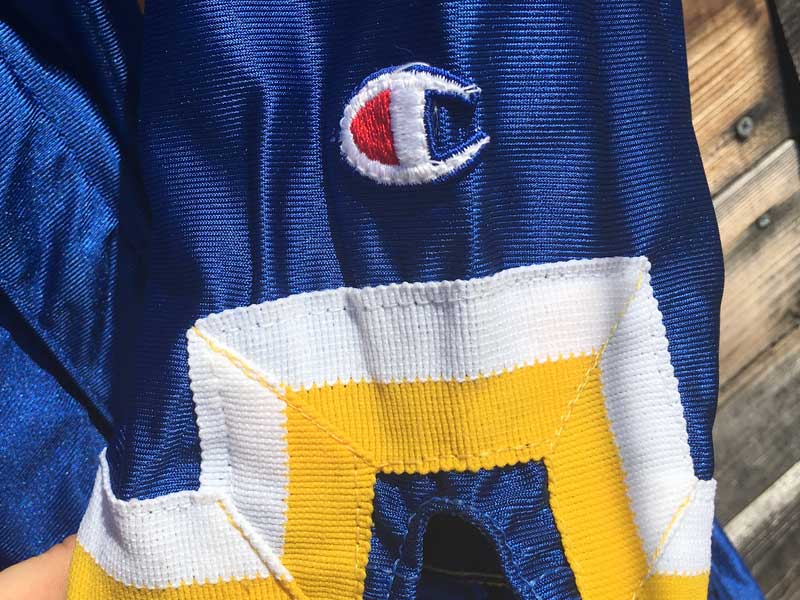 Used Champion S/S JKT�A�`�����s�I���̐��X�i�b�v�{�^���̔����W���[�W