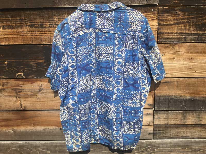 Vintage Aloha shirts Duke Kahanamoku Made in Hawaii デュークカハナモク 青いアロハシャツ