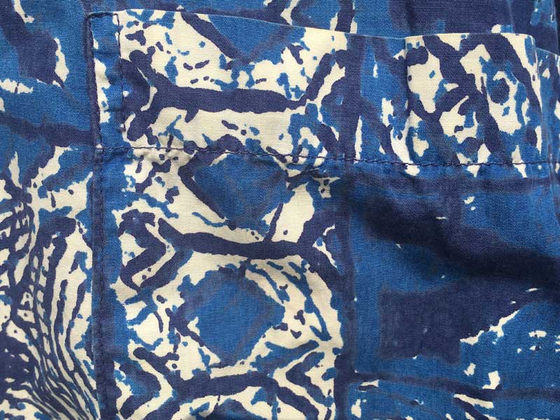 Vintage Aloha shirts Duke Kahanamoku Made in Hawaii デュークカハナモク 青いアロハシャツ