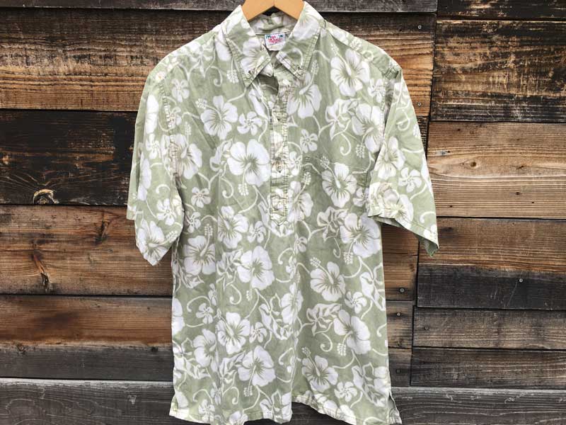 Used GO BAREFOOT Hibiscus Aloha shirts �S�[�x�A�t�b�g �����n�g���̃n�C�r�X���̃A���n�V���c