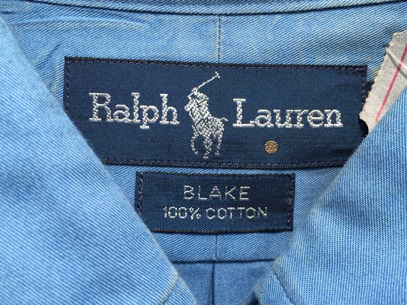 Used Polo Ralph Lauren Button Down S/S shirts�A�|�� �����t���[���� �����{�^���_�E���V���c Sax/L