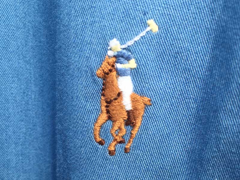 Used Polo Ralph Lauren Button Down S/S shirts�A�|�� �����t���[���� �����{�^���_�E���V���c Sax/L