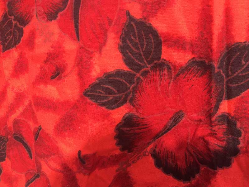 Vintage Aloha shirts Red Hibiscus Made in Hawaii �n�C�r�X�J�X���̐Ԃ��A���n�V���c
