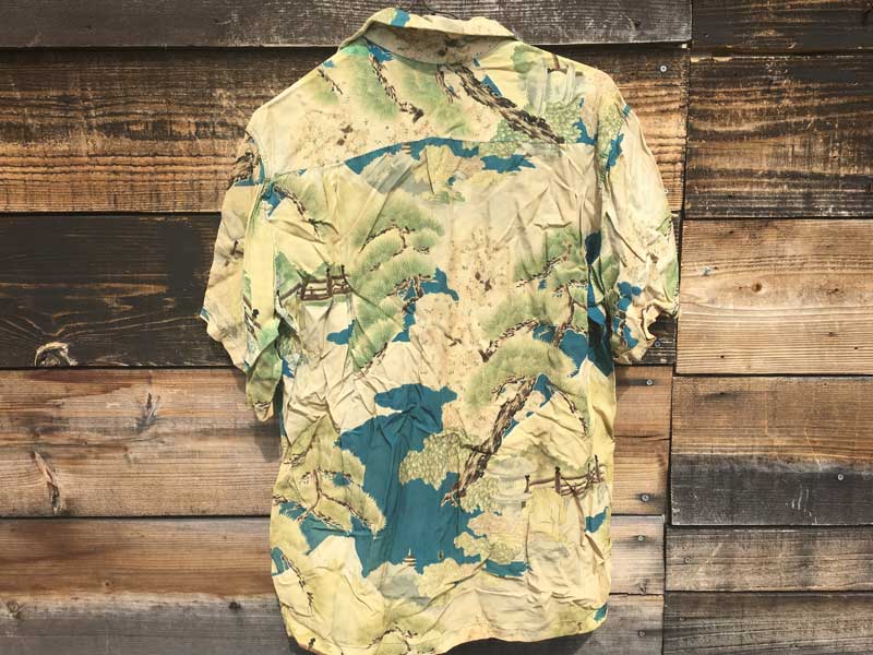 Vintage Aloha shirts ����߂�f�ނ̘a���@�x�m�E���̃A���n�V���c�@Made in Hawaii�@Cherry Blossom