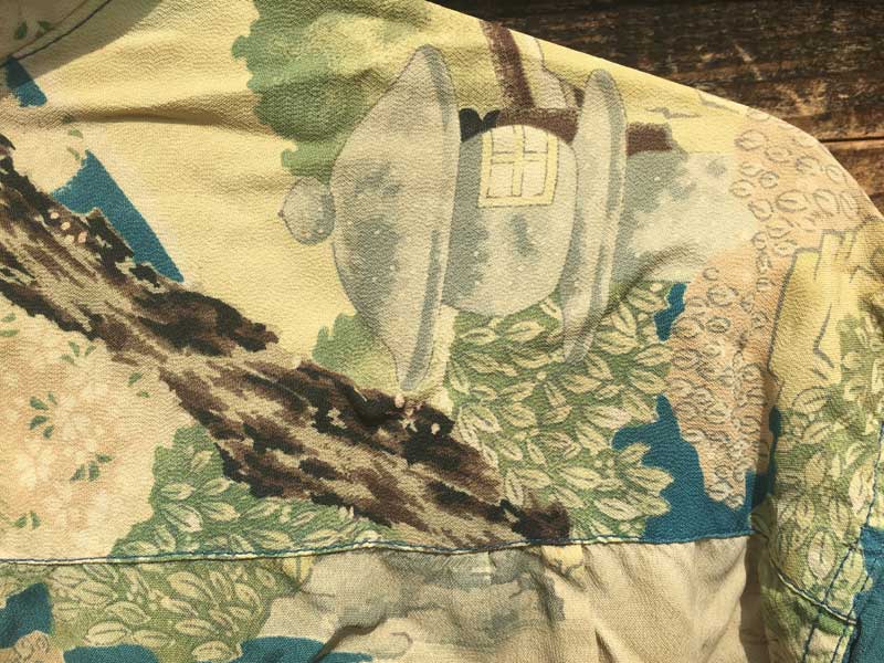 Vintage Aloha shirts ����߂�f�ނ̘a���@�x�m�E���̃A���n�V���c�@Made in Hawaii�@Cherry Blossom