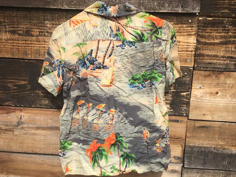 Vintage Pocket Aloha shirts/1940�N��`1950�N�� �r���e�[�W �|�P�b�g�t���n���C�A���V���c