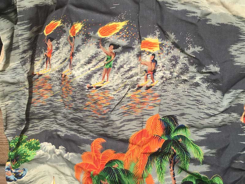Vintage Pocket Aloha shirts/1940�N��`1950�N�� �r���e�[�W �|�P�b�g�t���n���C�A���V���c