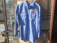 Used L/S Work shirts UNITOG PEPSI 、US古着 シャツ ペプシのワッペンが付いた長袖ワークシャツ