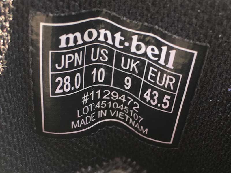 Used montbell Goretex Treckking Boots �����x�� �S�A�e�b�N�X �^�C�I�K�u�[�c ���C�h 28cm