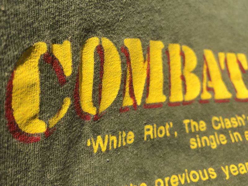 US�Ò� 80�N�� Used THE CLASH/COMBAT ROCK/STRAIGHT TO HELL�@Band Tee �����o���hT�V���c M